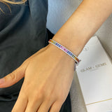 Diamond Bangle Bracelet 5 ct White Gold