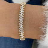 Diamond Tennis Bracelet 5.8 ct Yellow Gold