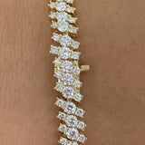 Diamond Tennis Bracelet 5.8 ct Yellow Gold