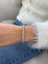 Diamond Tennis Bracelet 6.16 Carat White Gold 14K