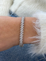 Diamond Tennis Bracelet 6.16 Carat White Gold 14K