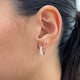 Diamond Hoop Earrings 1.2 ct Rose Gold