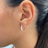 Diamond Hoop Earrings 1.2 ct Rose Gold