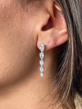 Diamond Drop Earrings 2.38 ct White Gold