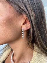 Diamond Drop Earrings 2.38 ct White Gold