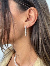 Diamond Drop Earrings 2.38 ct White Gold