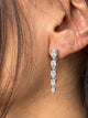 Diamond Drop Earrings 2.3 ct White Gold