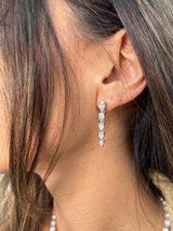 Diamond Drop Earrings 2.38 ct White Gold