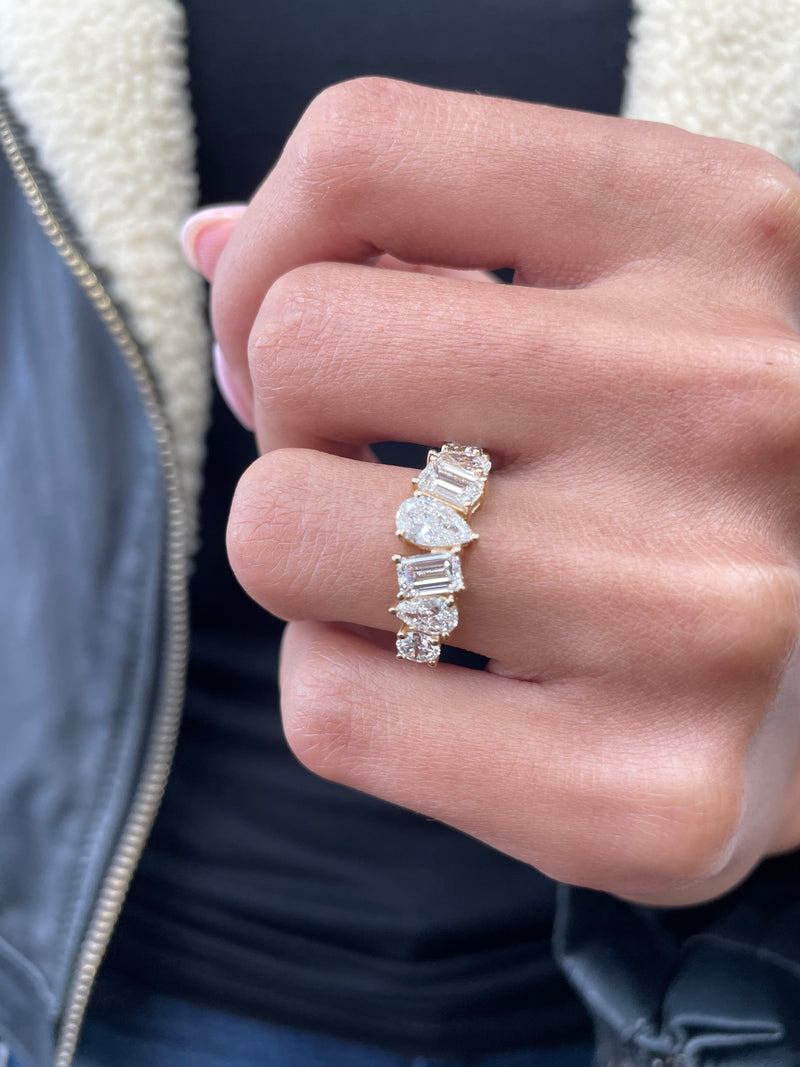 Diamond Band Ring 2.5 ct Yellow Gold