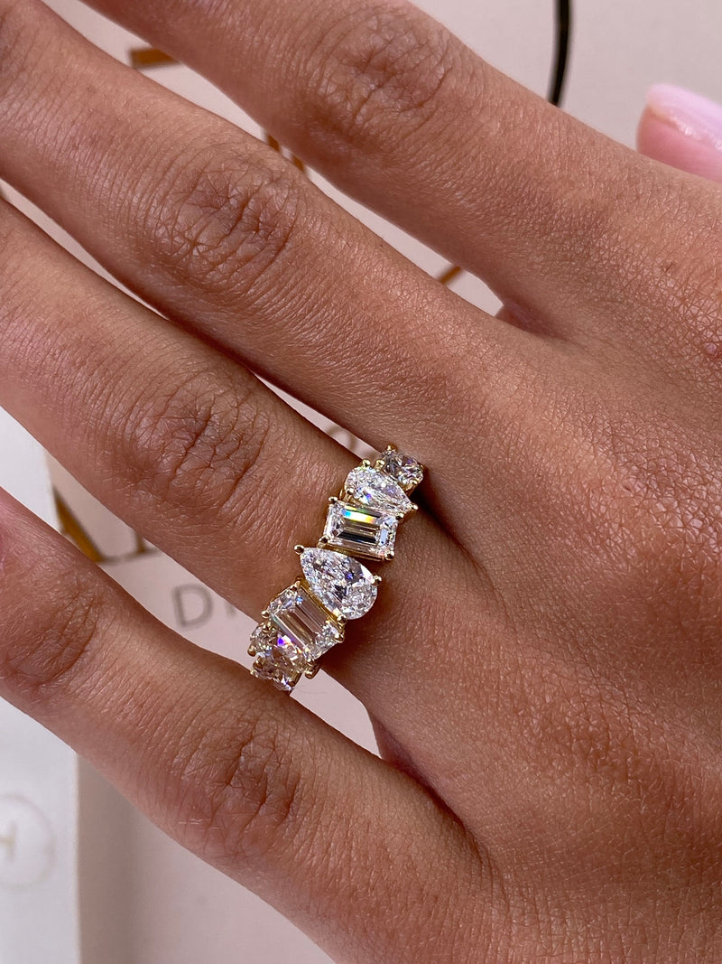 Diamond Band Ring 2.5 ct Yellow Gold