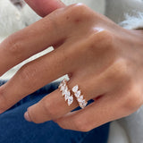 Diamond Wrap Ring 1.49 Carat Rose Gold 14K