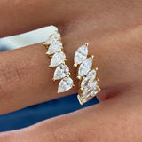 Diamond Wrap Ring 1.50 Carat Yellow Gold 14K