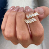 Diamond Wrap Ring 1.50 Carat Yellow Gold 14K