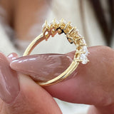 Diamond Wrap Ring 1.50 Carat Yellow Gold 14K
