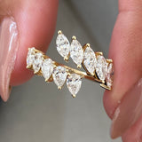 Diamond Wrap Ring 1.50 Carat Yellow Gold 14K
