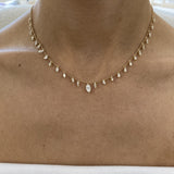 Diamond Chain Necklace 2.4 ct Yellow Gold