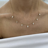 Diamond Chain Necklace 2.07 Carat Yellow Gold 14K