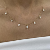Diamond Chain Necklace 2.07 Carat Yellow Gold 14K