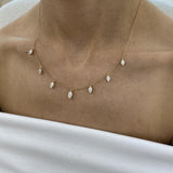 Diamond Chain Necklace 2.07 Carat Yellow Gold 14K