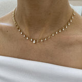 Diamond Chain Necklace 2.63 Carat Yellow Gold 14K