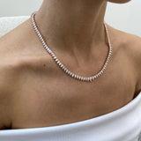 Diamond Tennis Necklace 15.34 Carat Rose Gold 14K