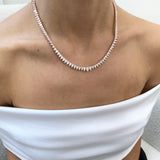 Diamond Tennis Necklace 15.34 Carat Rose Gold 14K