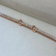 Diamond Tennis Necklace 15.34 Carat Rose Gold 14K