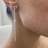 Diamond Drop Earrings 2.33 Carat White Gold 14K