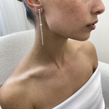 Diamond Drop Earrings 2.33 Carat White Gold 14K