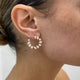 Diamond Hoop Earrings 2.98 Carat Rose Gold 14K