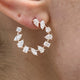 Diamond Hoop Earrings 2.98 Carat Rose Gold 14K