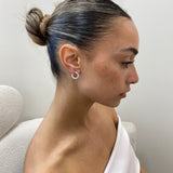 Diamond Hoop Earrings 1.86 Carat White Gold 14K