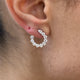 Diamond Hoop Earrings 1.86 Carat White Gold 14K