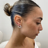 Diamond Hoop Earrings 1.86 Carat White Gold 14K