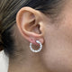Diamond Hoop Earrings 2.55 Carat White Gold 14K
