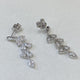 Diamond Drop Earrings 3.58 Carat White Gold 14K