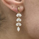 Diamond Drop Earrings 3.70 Carat Yellow Gold 14K