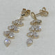 Diamond Drop Earrings 3.70 Carat Yellow Gold 14K