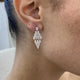 Diamond Drop Earrings 3.67 Carat White Gold 14K