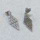 Diamond Drop Earrings 3.67 Carat White Gold 14K