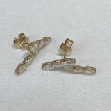 Diamond Drop Earrings 1.35 Carat Yellow Gold 14K