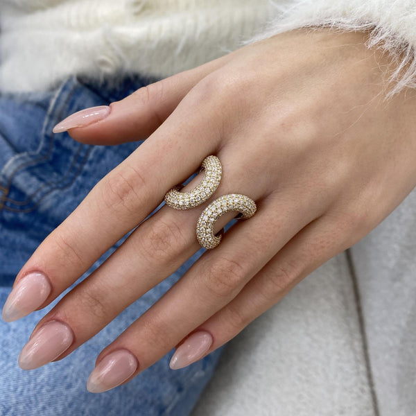 Diamond Statement Ring 2.06 Carat Yellow Gold 14K