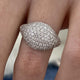 Diamond Dome Ring 1.23 Carat White Gold 14K