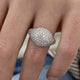 Diamond Dome Ring 1.23 Carat White Gold 14K