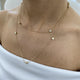 Diamond Chain Necklace 1.71 Carat Yellow Gold 14K