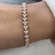 Diamond Tennis Bracelet 4.06 Carat Rose Gold 14K