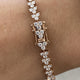 Diamond Tennis Bracelet 4.06 Carat Rose Gold 14K