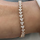 Diamond Tennis Bracelet 4.06 Carat Rose Gold 14K