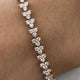 Diamond Tennis Bracelet 4.06 Carat Rose Gold 14K