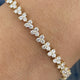 Diamond Tennis Bracelet 4.06 Carat Yellow Gold 14K